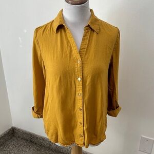 Anne Klein Mustard Button Down Shirt